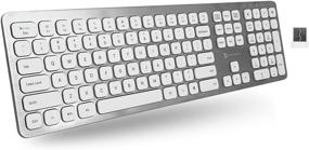 img 4 attached to 💻 X9 Performance 2.4G Wireless Keyboard - Ultra Slim Full Size Keyboard for Laptop or Desktop PC