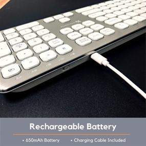 img 1 attached to 💻 X9 Performance 2.4G Wireless Keyboard - Ultra Slim Full Size Keyboard for Laptop or Desktop PC