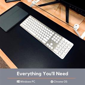 img 3 attached to 💻 X9 Performance 2.4G Wireless Keyboard - Ultra Slim Full Size Keyboard for Laptop or Desktop PC