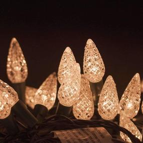 img 2 attached to 🎄 Twinkle Star C6 Christmas String Lights - 50 LED 17ft Battery Operated Fairy Lights with 8 Lighting Modes, Waterproof for Indoor Outdoor Decorations - Warm White