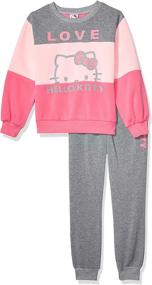 img 4 attached to Baby Girls 2 Piece Sweatshirt and Pant Active Set - Hello Kitty