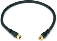 🔌 high-performance monoprice rg6 quad shield coaxial cable with f type connector - cl2 rated logo