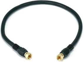 img 2 attached to 🔌 High-Performance Monoprice RG6 Quad Shield Coaxial Cable with F Type Connector - CL2 Rated