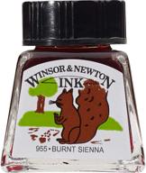 🎨 бутылка чернил для рисования winsor & newton, 14 мл, обожженная сиена - богатые пигменты профессиональных художественных чернил логотип