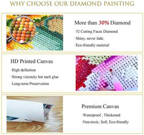 img 1 attached to Diamond Painting Rhinestone Embroidery 11 8X15 8 Painting, Drawing & Art Supplies in Painting