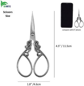 img 3 attached to 🧵 BIHRTC 4.5 Inch Small Embroidery Scissors - Sharp Stainless Steel Needlepoint Scissors for DIY, Dressmaking, Sewing, Crafting, and Needlework - Silver Scissors