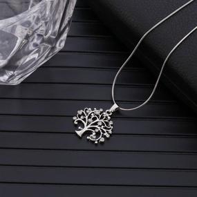 img 1 attached to Ouran Necklace Silver Pendant Crystal