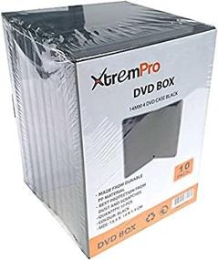 img 1 attached to 📀 XtremPro 4 CD DVD Ювелирный чехол для хранения заменительных дисков 10 штук - Черный (11083) | Эффективная и стильная организация для CD и DVD