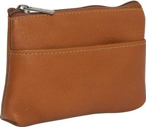 img 1 attached to Piel Leather Coin Purse Chocolate: Compact and Stylish Wallet for Your Valuables