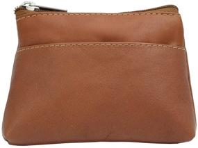 img 4 attached to Piel Leather Coin Purse Chocolate: Compact and Stylish Wallet for Your Valuables