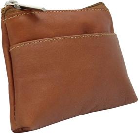 img 3 attached to Piel Leather Coin Purse Chocolate: Compact and Stylish Wallet for Your Valuables