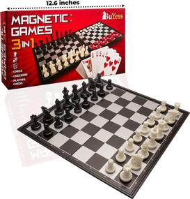 img 3 attached to Adults and Family Magnetic Travel Checkers