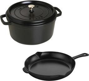 img 1 attached to Staub Cast Cocotte Set Matte Black