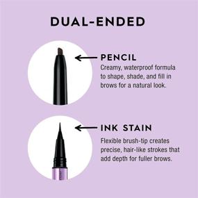 img 1 attached to 💦 Urban Decay Brow Blade, Dark Drapes - Long-lasting Eyebrow Pencil & Ink Stain - Brow Tint for Precise Definition, Microblading Effect, and Waterproof Finish