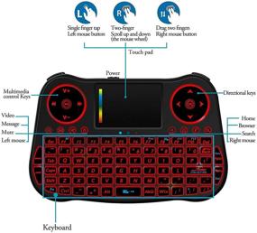 img 1 attached to 🔍 Легкая подсветка мини-беспроводной клавиатуры Easytone: 2.4G комбо с сенсорной панелью для Android TV, Smart TV, планшета и других устройств.