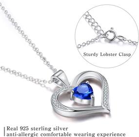 img 2 attached to Necklace Sterling Birthstone Zirconia Birthday