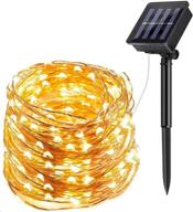 🌞 enhance your outdoor ambiance with ecowho solar string lights: 72ft 200 led fairy lights - waterproof décor for patio garden yard party wedding (warm white) логотип