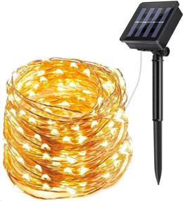 img 4 attached to 🌞 Enhance Your Outdoor Ambiance with ECOWHO Solar String Lights: 72ft 200 LED Fairy Lights - Waterproof Décor for Patio Garden Yard Party Wedding (Warm White)