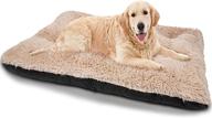 🐾 joejoy calming dog bed crate pad, ultra soft & washable anti-slip mattress kennel crate bed mat 24/30/36/42 inch for sleeping dogs and cats - extra large, large, medium, small breeds - anti-slip dog cushion logo