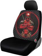 💀 plasticolor marvel deadpool repeater low back universal fit car truck suv seat cover - the ultimate seat protection! logo