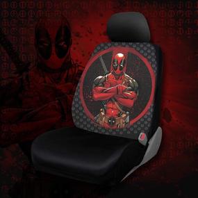 img 1 attached to 💀 Plasticolor Marvel Deadpool Repeater Low Back Universal Fit Car Truck SUV Seat Cover - The Ultimate Seat Protection!