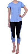stretch activewear t shirt leggings workout sports & fitness logo