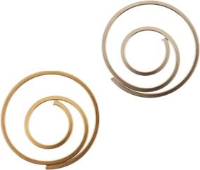 img 1 attached to 🔗 Metal Spiral Clips, 25/Pkg, Gold & Silver - Creative Impressions 85001