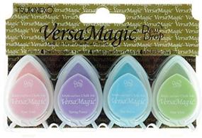 img 3 attached to 🎨 VersaMagic Dew Drop Inkpad 4-Pack in Pretty Pastels by Tsukineko