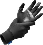 flexible lightweight running gloves, ideal for daily use & driving, touchscreen thin gloves for men and women - cozy cold weather liners! logo