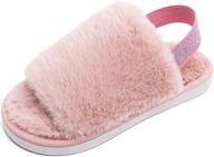 eccbox slippers toddler pink open numeric_7_point_5 boys' shoes in slippers logo