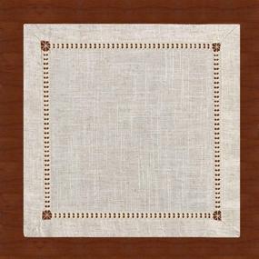 img 4 attached to 🍽️ Beautifully Crafted Square Natural Color Hemstitched Napkins - Elevate Your Dining Experience!