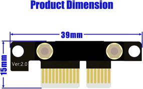 img 1 attached to 🔌 PCI Express Adapter Cable x1 PCIe Adapter Cable - 36PIN 1X Extension Cable pcie Riser Cable (90 Degree 20cm Extension Cord)