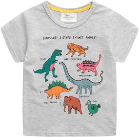 img 2 attached to 🦖 Dino-mite Style: LOKTARC T Shirts with Eye-Catching Dinosaur Graphics for Boys' Clothing