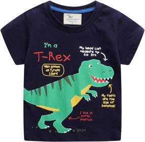 img 1 attached to 🦖 Dino-mite Style: LOKTARC T Shirts with Eye-Catching Dinosaur Graphics for Boys' Clothing