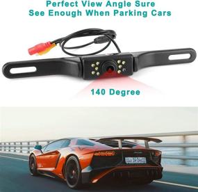 img 1 attached to 🚗 🎥 Камера заднего вида для автомобиля "Ultimate Car Rear View Backup Camera": высококачественная камера для автомобилей с установкой на номерной знак, подходит для пикапов, фургонов, внедорожников, прицепов и легковых автомобилей.