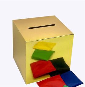 img 1 attached to 💰 10x10 Shining Gold Envelope Money Box Wishing Well for Parties and Gifts