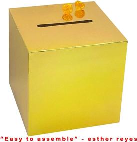 img 2 attached to 💰 10x10 Shining Gold Envelope Money Box Wishing Well for Parties and Gifts