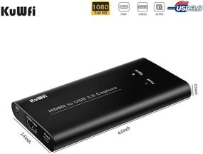 img 3 attached to 🎮 Устройство для записи видеоигр KuWFi: HD HDMI в USB3.0 конвертеры для прямой трансляции и широковещательной передачи - 1080P, вход для микрофона, прямая трансляция - совместимо с PS4, Switch, Xbox, Skype