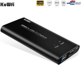 img 2 attached to 🎮 Устройство для записи видеоигр KuWFi: HD HDMI в USB3.0 конвертеры для прямой трансляции и широковещательной передачи - 1080P, вход для микрофона, прямая трансляция - совместимо с PS4, Switch, Xbox, Skype