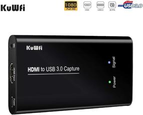 img 1 attached to 🎮 Устройство для записи видеоигр KuWFi: HD HDMI в USB3.0 конвертеры для прямой трансляции и широковещательной передачи - 1080P, вход для микрофона, прямая трансляция - совместимо с PS4, Switch, Xbox, Skype