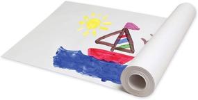 img 1 attached to 🎨 Art Street Finger-paint Paper: White, 16"x100', 1 Roll - Premium Quality for Creative Masterpieces