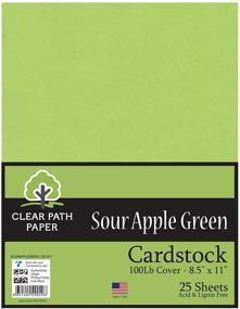 img 3 attached to 🍏 Sour Apple Green Cardstock - 8.5 x 11 inch - 100lb Cover Weight - Pack of 25 Sheets - Clear Path Paper"