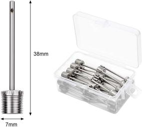 img 1 attached to 🔵 30-Pack Ball Pump Needles - US Standard Air Inflation Needle Set for Football, Basketball, Soccer, Volleyball, Rugby Balls, and More. Includes Storage Box - Ideal for Various Ball Sports