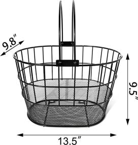 img 1 attached to 🚲 Colorbasket 02270: Stylish and Convenient Mesh Bottom Lift-Off Bike Basket with Handles