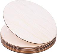 🔲 12 pack of 12 inch unfinished wood circles for crafts, audab wooden cutouts for door hanger, door design, and wood burning projects logo