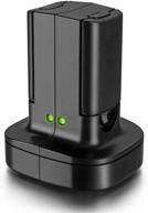 🎮 xbox 360 2 pack rechargeable battery pack with dual charging station dock charger stand base: enhance gameplay with continuous power! логотип