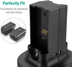 img 1 attached to 🎮 Xbox 360 2 Pack Rechargeable Battery Pack with Dual Charging Station Dock Charger Stand Base: Enhance Gameplay with Continuous Power!