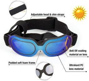 img 2 attached to 🐶 Enhancing Small Dog Goggles: UV Protection Sunglasses for Dogs, Windproof & Snowproof Doggy Glasses with Flexible Straps - Ideal for Cats and Puppies