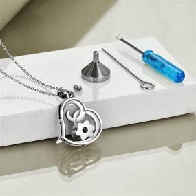 img 3 attached to WINNICACA Sterling Silver Urn Necklace - Pet Ashes Cremation Jewelry