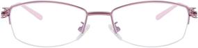 img 2 attached to WANWAN Half Frame Blue Light Blocking Reading Glasses: Stylish & Lightweight Alloy Semi-Rimless Readers for Women